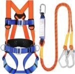 Safety Harness Fall Protection Kit: Full Body Roofing harnesses with Shock Absorbing Lanyard - Updated Comfortable Waist Pad - Image 2