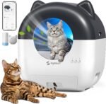 Self Cleaning Litter Box,76L Automatic Cat Litter Box Self Cleaning with APP Control,Low Noise,Safety Protection,Roll Garbage Bags,Deodorizer and Cleaning Brush for Multiple Cats - Image 2