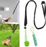 Spring Pole Dog Rope Toys, Dog Interactive Tether Tug of War Toy, Indoor/Outdoor Bungee Hanging Toy for Exercise and Solo Play for Small Medium to Large Dogs - Image 2