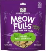 Stella & Chewy's Meowfulls Freeze Dried Cat Treats Turkey & Duck Recipe, 42.5g Bag - Image 2