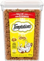 TEMPTATIONS Cat Treats, Tasty Chicken Flavour, 454g Tub - Image 2