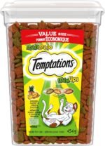 TEMPTATIONS Mix-Ups Cat Treats, Catnip (Chicken, Catnip & Cheddar Flavour), 454g Tub - Image 2