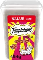 TEMPTATIONS Mix-Ups Cat Treats, (Chicken, Turkey & Beef Flavour), 454g Tub - Image 2
