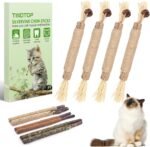 TINDTOP Silvervine Sticks for Cats, 10 Pack Natural Catnip Chew Toys for Kittens Teeth Cleaning, Matatabi Dental Care, Increase Appetite, Calm Cat Anxiety and Stress, Aggressive Chewers Cat Dental Toy - Image 2