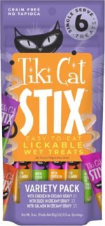 Tiki Cat STIX Wet Lickable Grain-Free Cat Treats in Variety Pack, 72 Stix Per Case - Image 2