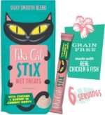 Tiki Cat Stix Wet Treats, Grain Free Lickable Mousse with Chicken & Shrimp in Creamy Gravy 6 Count (Pack of 1) - Image 2