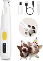 Upgraded Dog Paw Trimmer with LED Light, 18 mm Widen Blade, 35 dB Low Noise, LED Display, Fully Waterproof, Rechargeable Clipper for Dogs Cats Trimming Paws, Eyes, Ears, Face, and Rump - Image 2