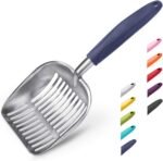 WePet Cat Litter Scoop, Aluminum Alloy Sifter, Kitty Metal Scooper, Deep Shovel, Long Handle, Poop Sifting, Kitten Pooper Lifter, Durable, Heavy Duty, for Litter box - Image 2