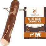 Wildfang® Olive Wood Chewing Sticks for Dogs, M – Tough Chew Toys for Aggressive Chewers, Puppy Chew Toys for Teething, Training for Chewing Muscles, Olive Wood Stick for Dogs 15–25 kg (Pack of 1) - Image 2