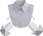 YEKEYI False Collar Shirt Detachable Fake Collar Wrist Cuffs Fake Sleeve Cuffs Collar Half Shirt Collar - Image 2