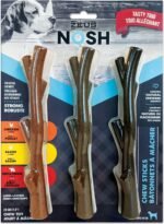 Zeus NOSH Chew Sticks Chew Toy - Assorted 3 Count (Chicken, Bacon, Beef & Cheese) - Image 2
