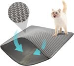 ZuHucpts Large Cat Litter Mat Trapper -120 x 70cmPack of 1 Honeycomb Double Layer Litter Mat -Traps Messes, Easy Clean and Durable, Non Toxic Trapper Rug Suitable for Litter Tray ( Gray ) - Image 2