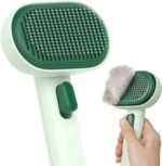 aumuca Small Animals Brush for Shedding, Cat Brushes for Indoor Cats, Horses Grooming Deshedding Brush for Dog Kitten Horse Massage Removes Loose Fur, Forest Green - Image 2