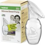 haakaa Manual Breast Pump for Breastfeeding, Silicone, Clear 4oz/100ml - Image 2