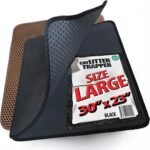 iPrimio Large Cat Litter Trapper Mat with Urine/Waterproof Layer, Large Holes, Puppy Pad Option for Messy Cats, Soft on Paws, Light, 30 x 23 (Black Colour) - Litter Mat - Image 2