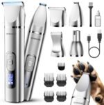 oneisall 4 in 1 Dog Grooming Kit with LCD Display, Dog Hair Trimmer for Paw Nail Grinder, Rechargeable Cordless Low Noise IPX7 Waterproof Pet Clippers - Image 2