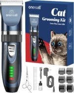 oneisall Quiet Cat Clippers for Matted & Long Hair, 2-Speed Cordless Pet Shaver Grooming Kit for Cats, Small Dogs & Animals (Blue) - Image 2