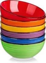 vancasso Bonita 27 Oz Cereal Bowls Set of 6, Ceramic Bowls, 6 Inch Soup Bowls, Dishwasher & Microwave Safe - Image 2