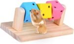 1 Pcs Natural Birch Wood Hamster Chew Cube & Gnawing Platform for Dental Care, Small Animal Enrichment Toy for Chinchilla, Rabbit, Gerbil, Mouse - Stackable Wooden Chewing Toy - Image 2