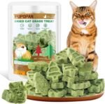 100g Cat Grass Teething Sticks, Edible Natural Dried Cat Grass Treats, CatSnack for Hairball Removal and Dental Care - Image 2