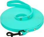 10ft Waterproof Dog Leash Durable Traning Lead Longline PVC Pet Dog Leashes with Strong Metal Hooks Fits Small Medium Large Dogs(Lake Blue) - Image 2