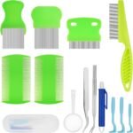 11pcs Tick Remover Tool Kit for Cat & Dog, 6 Pet Flea Combs and 5 Tick Removal Tool Including Storage Box,Flea and Tick Treatment for Cats - Image 2