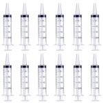 12 Pack 20ml Sterile Plastic Syringes, Multiple Uses Measuring Syringe Tools for Scientific Labs, Lip Gloss Refilling and Jello Shots - Image 2