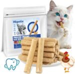 150g Freezed Dried Cat Chew Stick Chicken Flavor, Cat Dental Treats for Reduce Tartar and Freshens Breath, Feline Teething Sticks Cats Treats Snack - Image 2