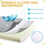 KSIIA Orthopedic Dog Crate Bed for Medium Dogs- Plush Washable Dog Bed with Egg Crate Foam and Removable Cover, 89 x 56 cm, Gray - Image 6