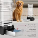 Marchul 8.6L Dog Water Dispenser, Large Dog Water Bowl Dispenser with Stainless Steel, Automatic Gravity Pet Bowl for Dogs Medium to Large (3 Filters) - Image 3