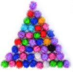 baotongle 70 PCS Assorted Color Sparkle Balls, Tinsel Pom Poms Glitter for Cat Kittens - Image 5