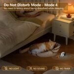 ORSDA Cat Toys, Interactive Cat Toy Ball for Indoor Cats, Automatic Moving Ball Bird Toy for Bored Indoor Kitten, Motion Activated Fast Moving Chirping Stimulating Light, 2 Feather Tails, White - Image 5