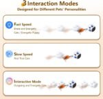 ORSDA Cat Toys, Interactive Cat Toy Ball for Indoor Cats, Automatic Moving Ball Bird Toy for Bored Indoor Kitten, Motion Activated Fast Moving Chirping Stimulating Light, 2 Feather Tails, White - Image 6