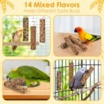 KATUMO Bird Treats Parrot Crunch Sticks Parakeet Grains Mixed Treats Cockatiel Snacks Budgie Food Sticks for Lovebird Conure Myna Canary Parrots - Image 7