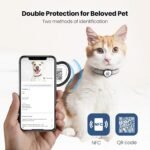 Smart QR Code & NFC Pet ID Tag – Personalized Silent Dog Name Tag with Modifiable Emergency Contact, Waterproof Silicone Slide on Design, Online Profile, 1 Piece (Black), CA - Image 3