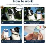 Smart QR Code & NFC Pet ID Tag – Personalized Silent Dog Name Tag with Modifiable Emergency Contact, Waterproof Silicone Slide on Design, Online Profile, 1 Piece (Black), CA - Image 5
