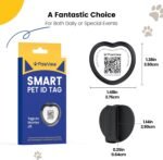 Smart QR Code & NFC Pet ID Tag – Personalized Silent Dog Name Tag with Modifiable Emergency Contact, Waterproof Silicone Slide on Design, Online Profile, 1 Piece (Black), CA - Image 7