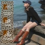 New Leopard Fake Collar and Cuffs Set Detachable Collar Dickey Mini Cape Blouse Half Shirts Doll Peter Pan Faux False (Leopard Print Suit) - Image 6