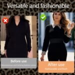 New Leopard Fake Collar and Cuffs Set Detachable Collar Dickey Mini Cape Blouse Half Shirts Doll Peter Pan Faux False (Leopard Print Suit) - Image 8