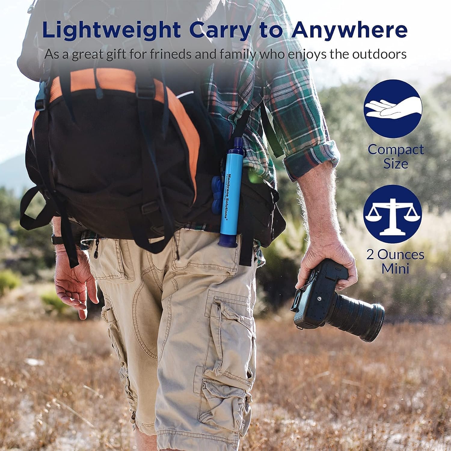 Membrane Solutions Straw Water Filter S1, NSF/ANSI 42&372&401 certificated, Survival Filtration Portable Gear, Emergency Preparedness, Supply for Drinking Hiking Camping Team Family Outing - Image 9