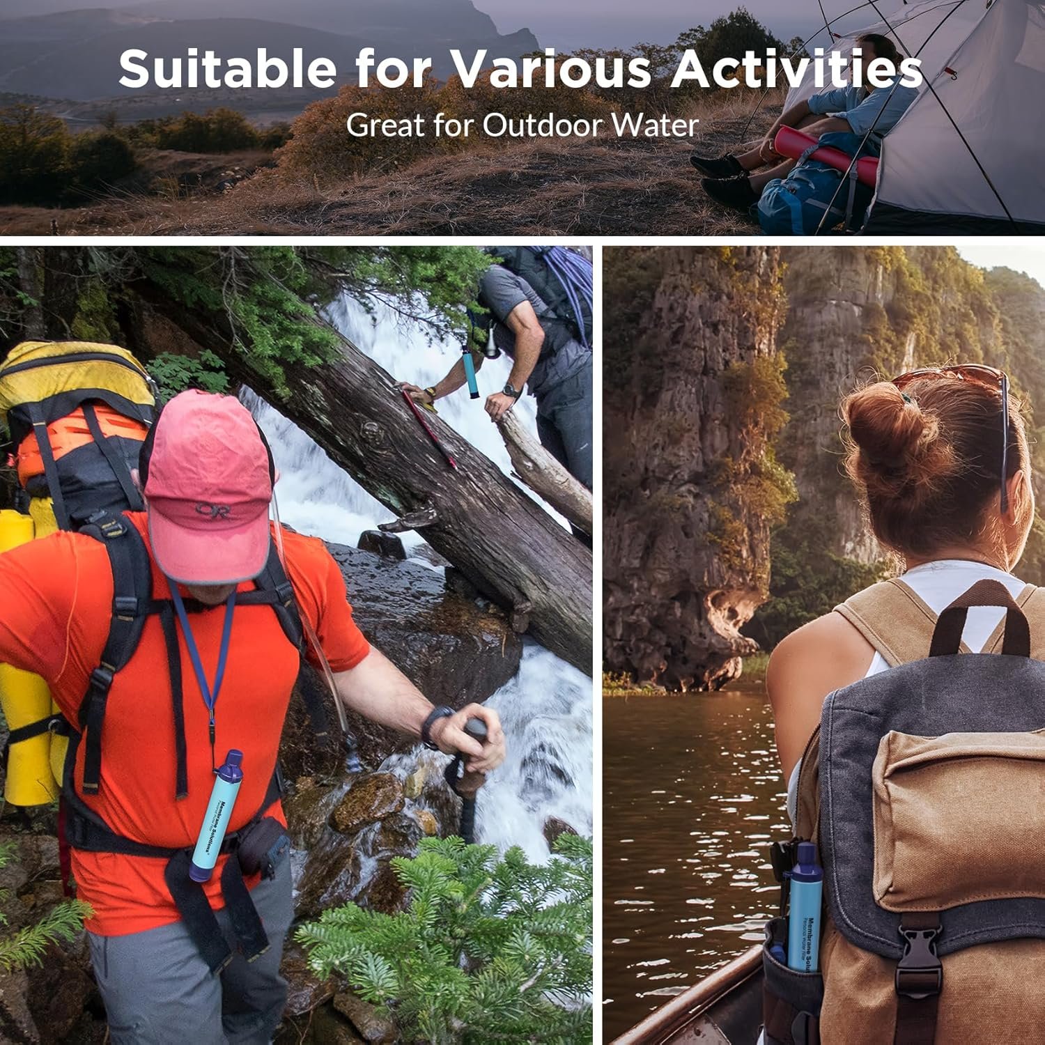 Membrane Solutions Straw Water Filter S1, NSF/ANSI 42&372&401 certificated, Survival Filtration Portable Gear, Emergency Preparedness, Supply for Drinking Hiking Camping Team Family Outing - Image 10