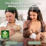 haakaa Manual Breast Pump 4oz/100ml and Ladybug Milk Collector 2.5oz/75ml Combo for Breastfeeding, Made of Food Grade Silicone - Image 3