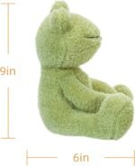 Apricot Lamb Toys Plush Velvet Frog Stuffed Animal Soft Cuddly Perfect for Child (Green Frog, 9 Inches) - Image 8