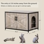 unipaws Extra Large Cat Litter Box Enclosure Furniture with Top Opening, XL Washroom Bench for Cats, Jumbo Automatic Litter Box Cover and Hidden Cat Box - Image 7