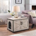 unipaws Extra Large Cat Litter Box Enclosure Furniture with Top Opening, XL Washroom Bench for Cats, Jumbo Automatic Litter Box Cover and Hidden Cat Box - Image 8