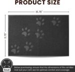ANDALUS Cat Litter Mat - Kitty Litter Trapping Mat for Litter Boxes - Kitty Litter Mat to Trap Mess, Scatter Control - Washable Indoor Pet Rug and Carpet - Grey, Small (30cm x 40cm) - Image 4