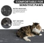 ANDALUS Cat Litter Mat - Kitty Litter Trapping Mat for Litter Boxes - Kitty Litter Mat to Trap Mess, Scatter Control - Washable Indoor Pet Rug and Carpet - Grey, Small (30cm x 40cm) - Image 6