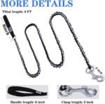 Chew Proof Dog Leash for Medium Large Breed Dogs 6FT/4FT, Heavy Duty Anti-Chew Metal Chain Leashes with Comfortable Handle by Lecreo - Image 4