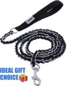 Chew Proof Dog Leash for Medium Large Breed Dogs 6FT/4FT, Heavy Duty Anti-Chew Metal Chain Leashes with Comfortable Handle by Lecreo - Image 6