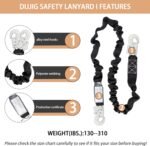 Fall Protection Safety Harnesses Full Body Roofing Construction Harness 5 Point Adjustment Harness Padded Black OSHA/ANSI COMPLIANT - Image 4